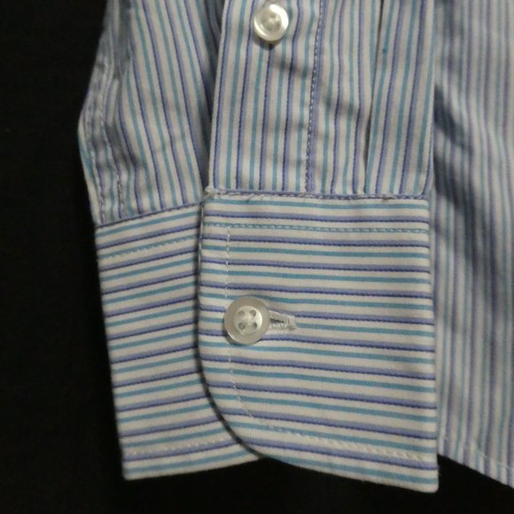 ANDREW FEZZA, size 12, striped button down dress shirt, GUC - Picture 10 of 16